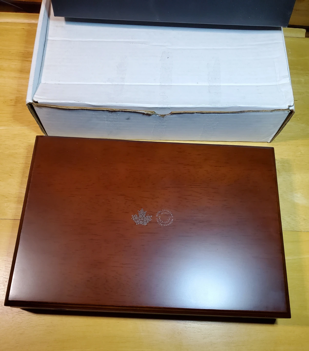 Wooden Canada Mint Box