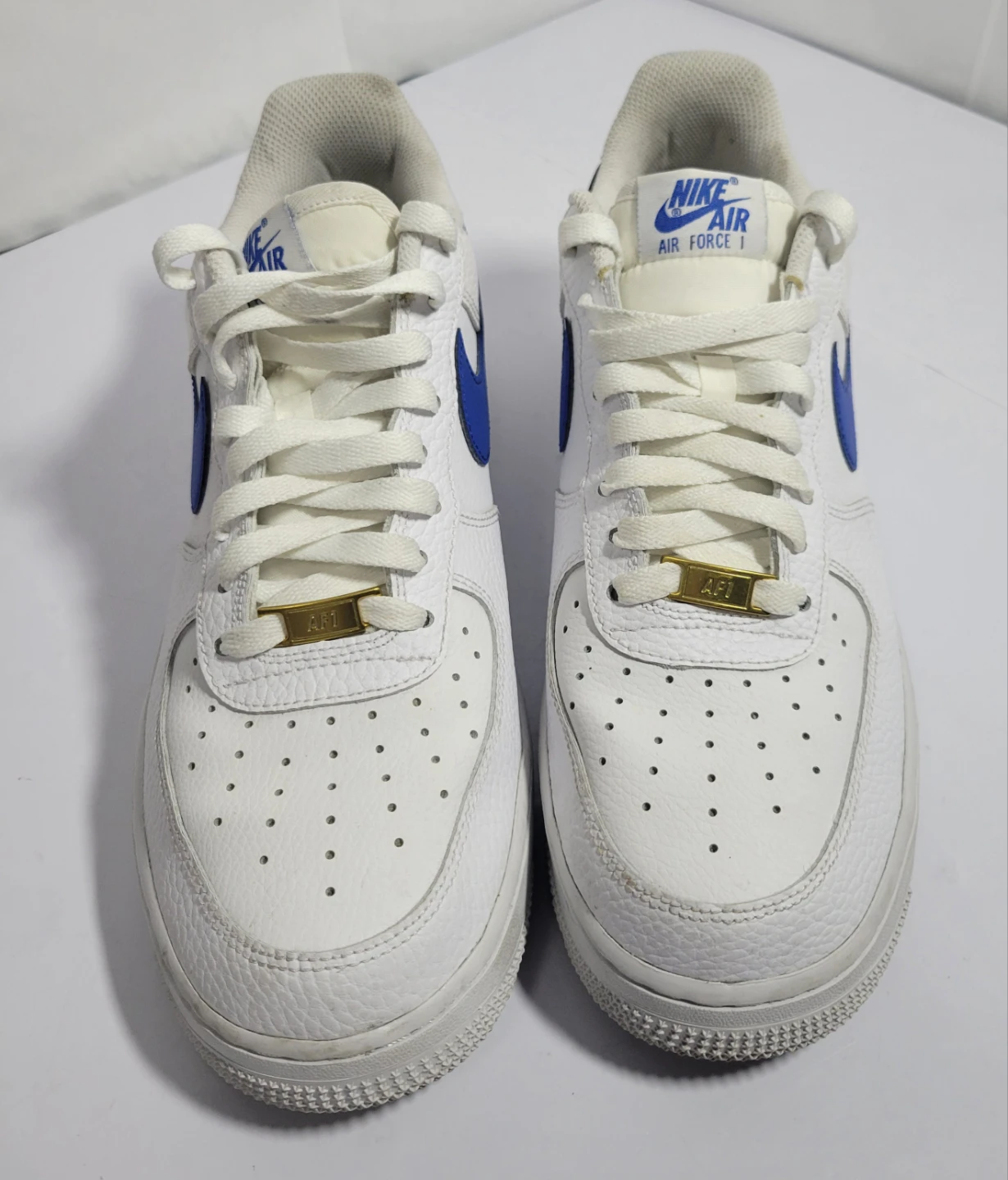 Nike Air Force 1 Low White Blue Men's Shoes, size 9,5 (71) - photo 5