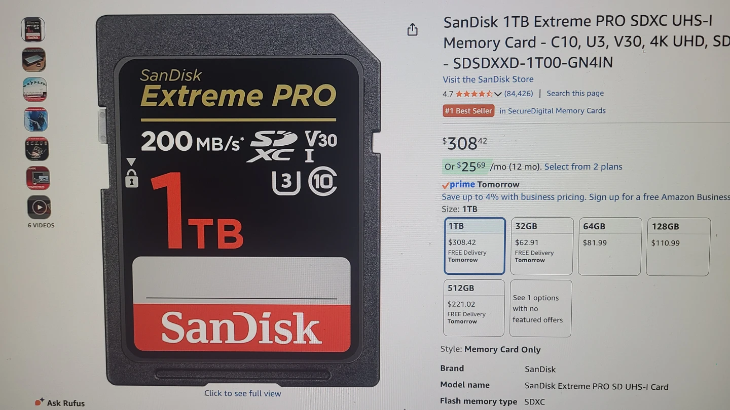 SanDisk 1TB Extreme PRO SDXC UHS-I Memory Card - photo 3
