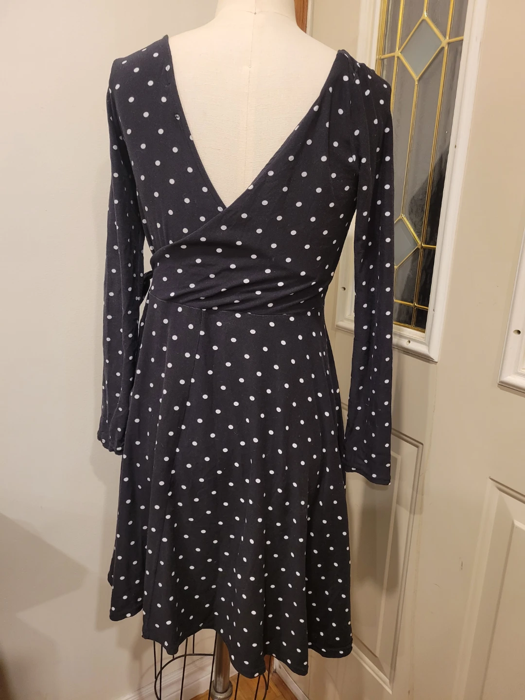 Women's Polka Dot Wrap Dress Med - photo 2