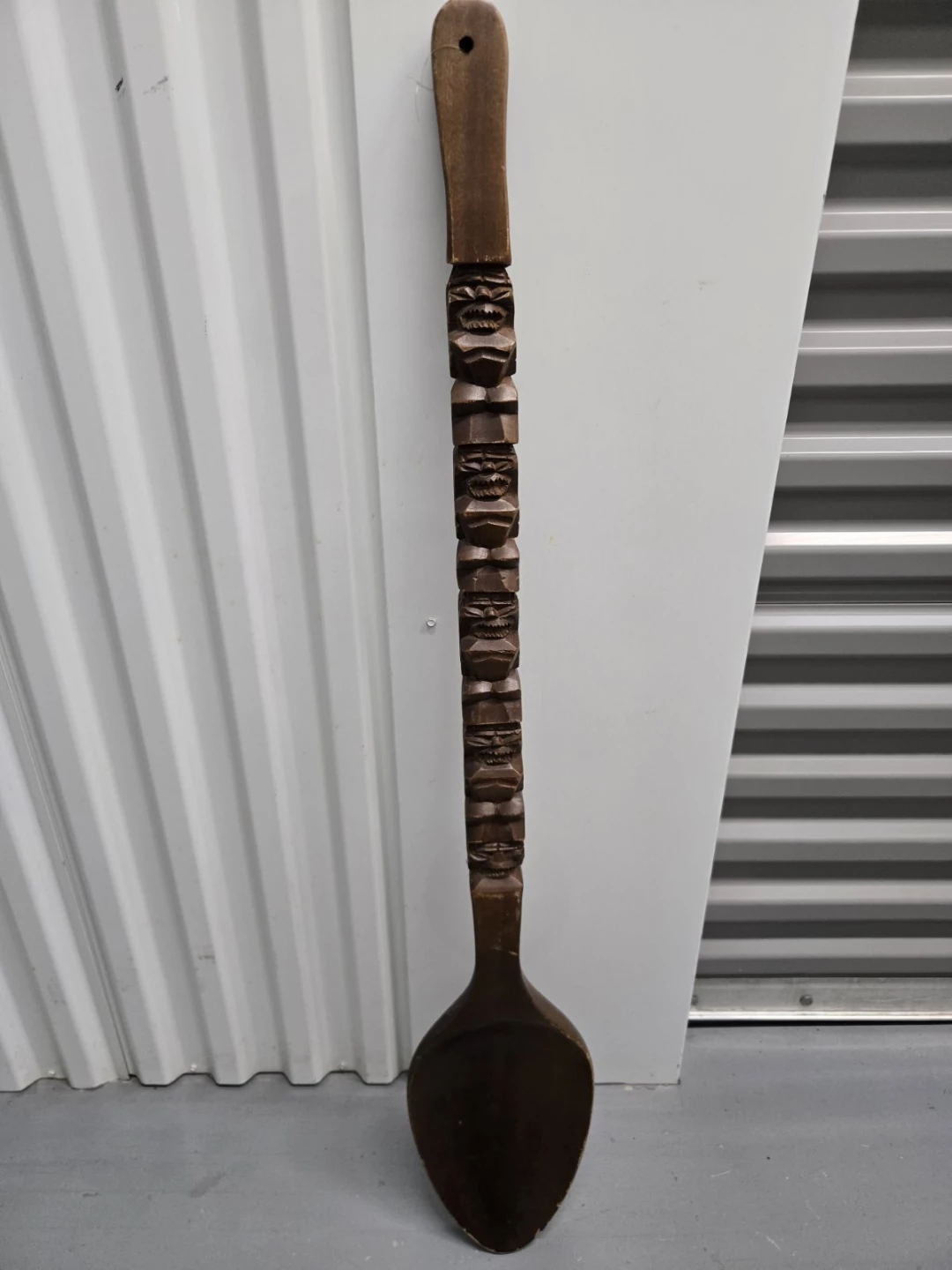 Wooden Tiki Totem Carved big decorative Spoon - photo 4
