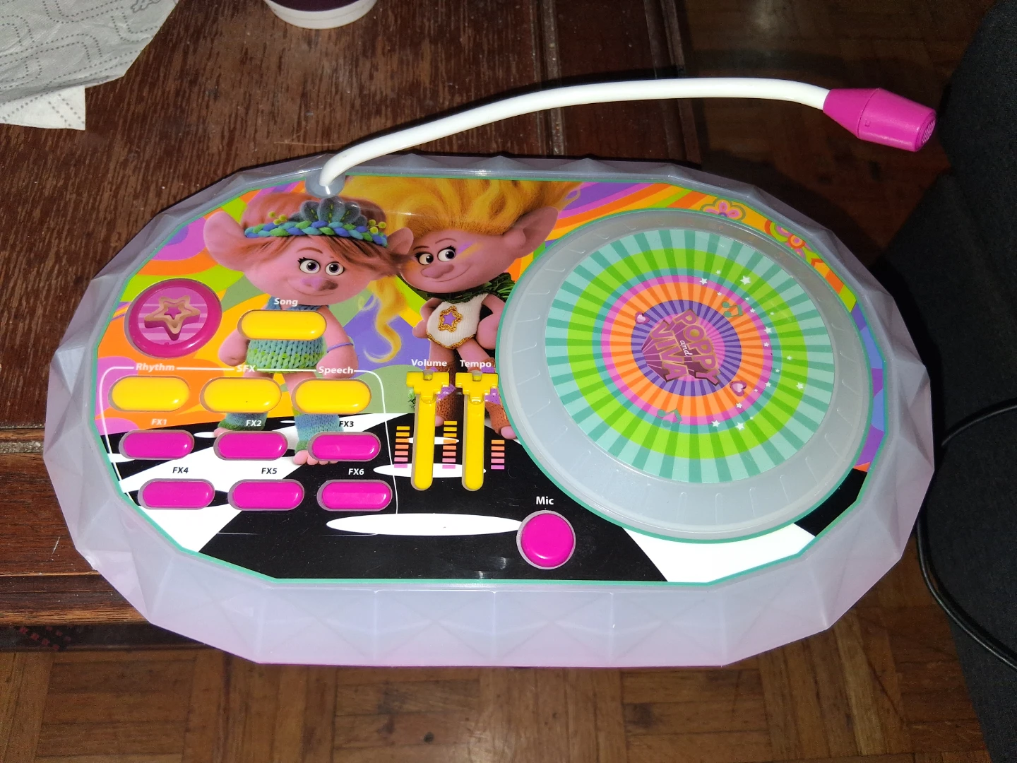 Trolls Kid's Microphone DJ Music Mixer