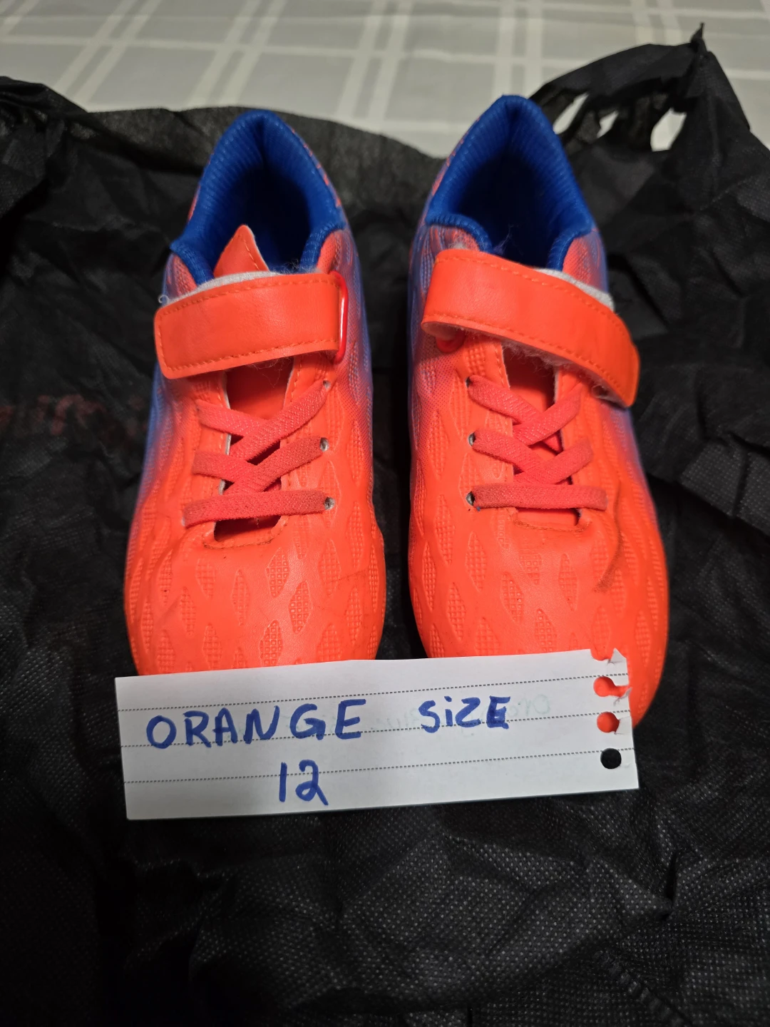 Kids Orange Soccer Cleats Size 12