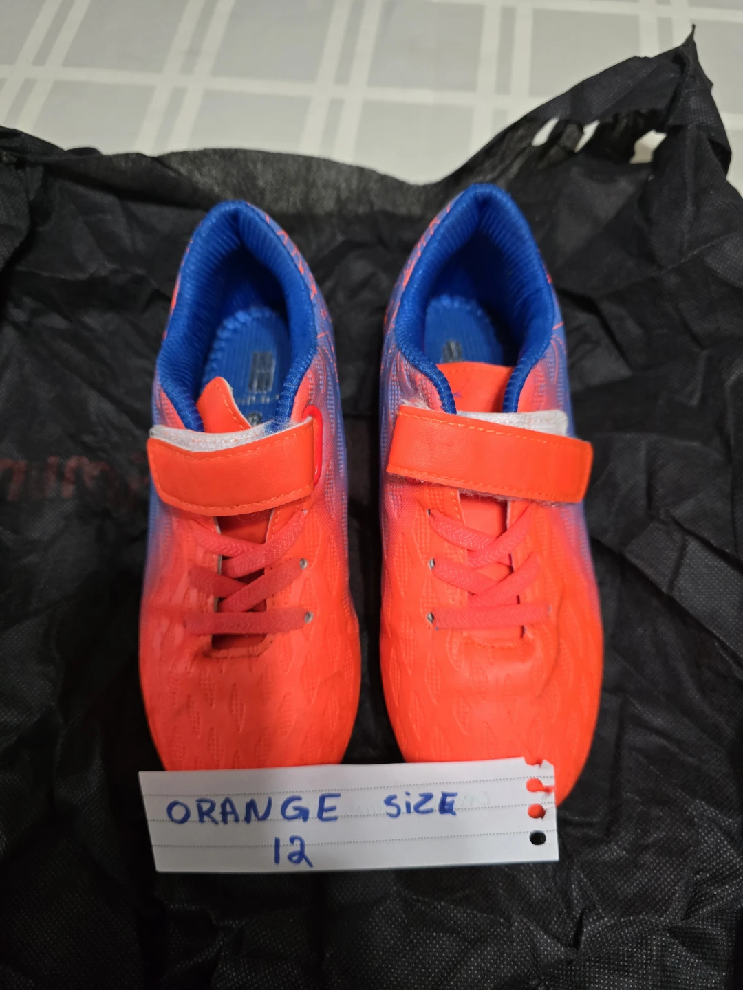 Kids Orange Soccer Cleats Size 12 - photo 2