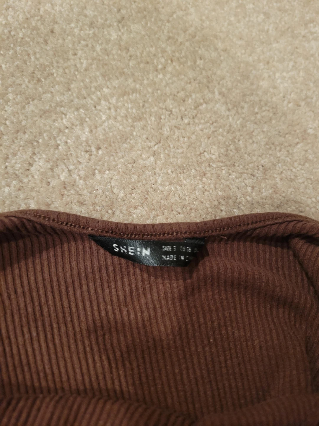 SHEIN Ribbed Bodysuit - Brown - photo 2