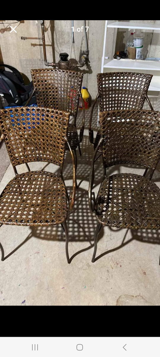 Set of 4 Wicker kitchen Chairs - photo 3