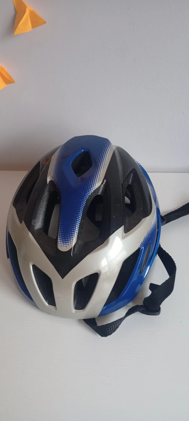 Blue and Silver Bicycle Helmet - photo 2