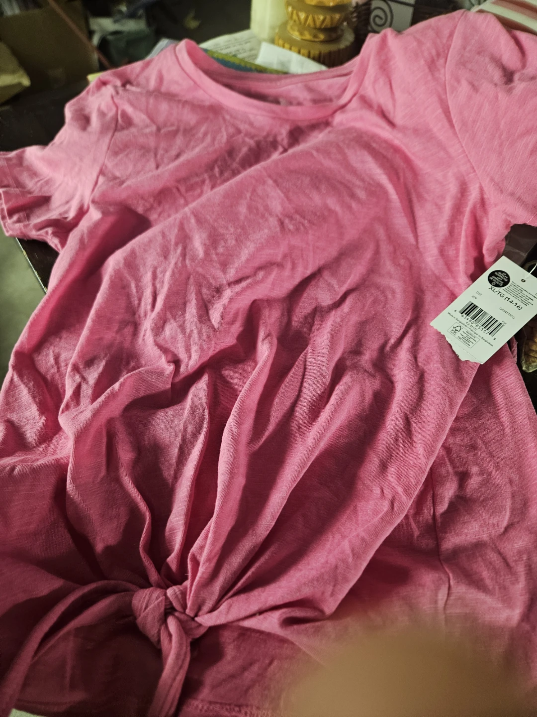 George Girls Pink Tie-Front T-Shirt Size XL (14-16) - photo 2
