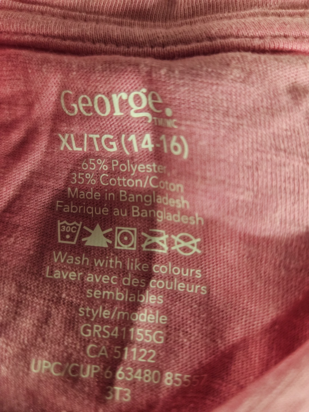 George Girls Pink Tie-Front T-Shirt Size XL (14-16) - photo 3