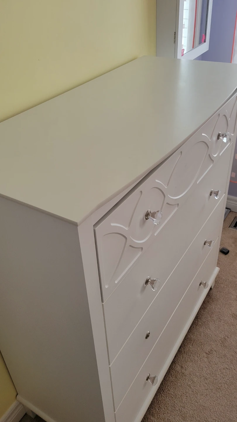 South Shore White 4-Drawer Dresser with Crystal Knobs, $200 obo - photo 4