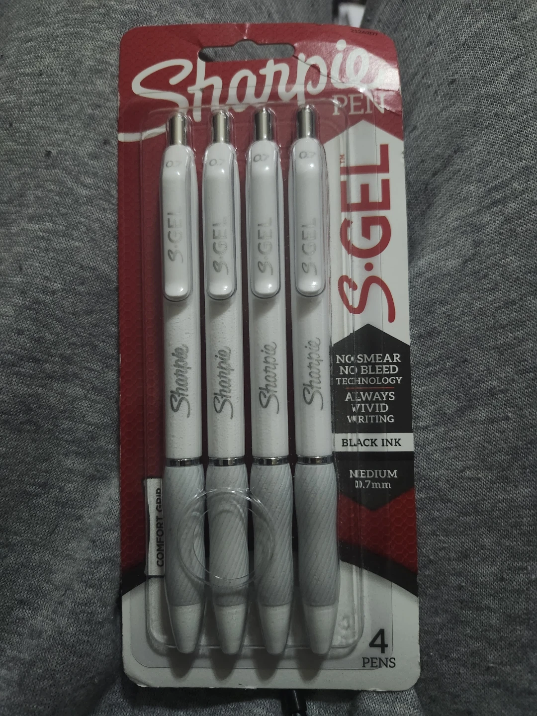Sharpie S-Gel Pens, Black Ink, Medium 0.7mm, 4 Count