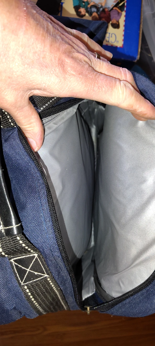 Blue Insulated Picnic Backpack with Utensils and Glasses - photo 2