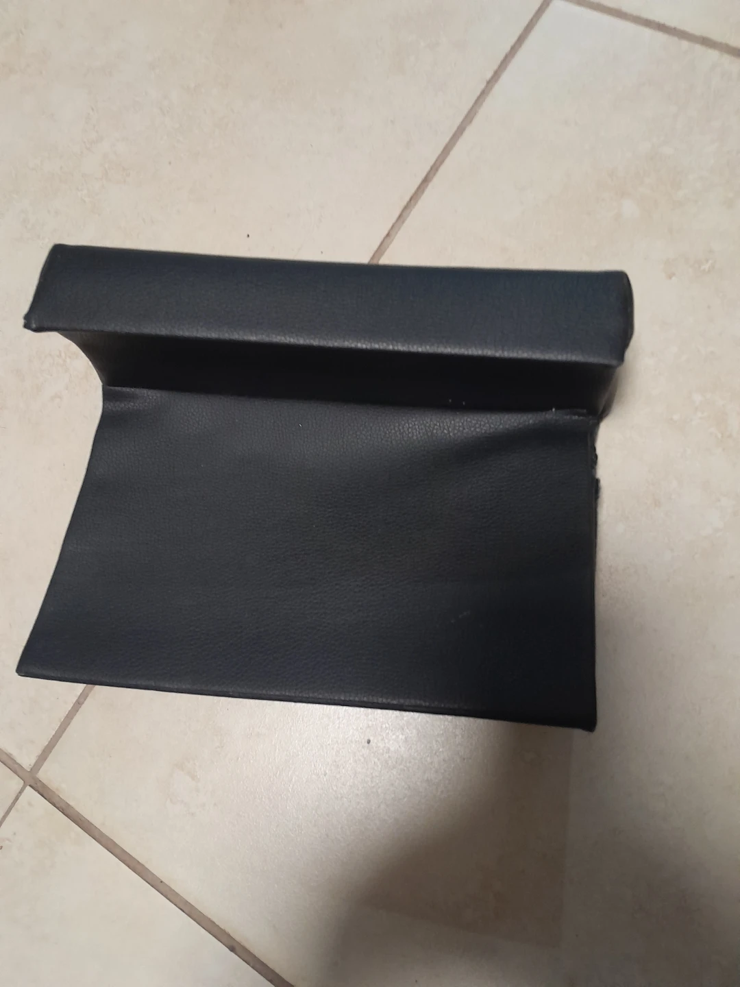 Black Faux Leather car door Organizer with Zipper and Pockets - photo 3