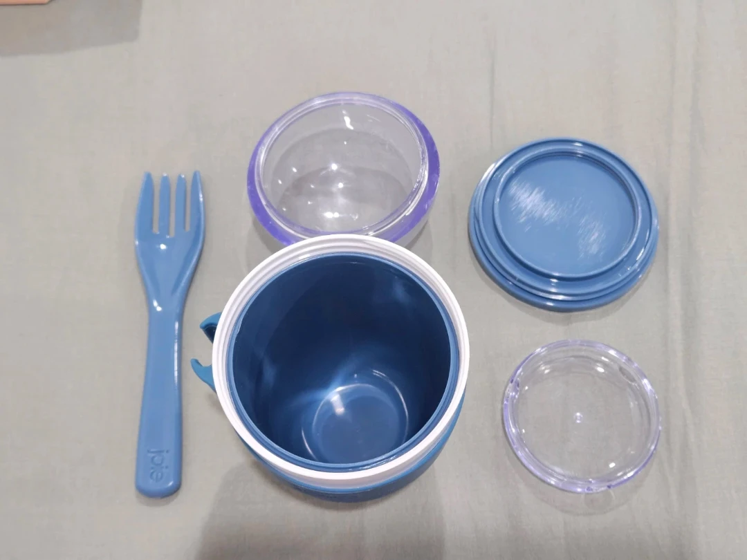 Joie Blue Travel Salad and yogurt Cup with Fork - photo 2