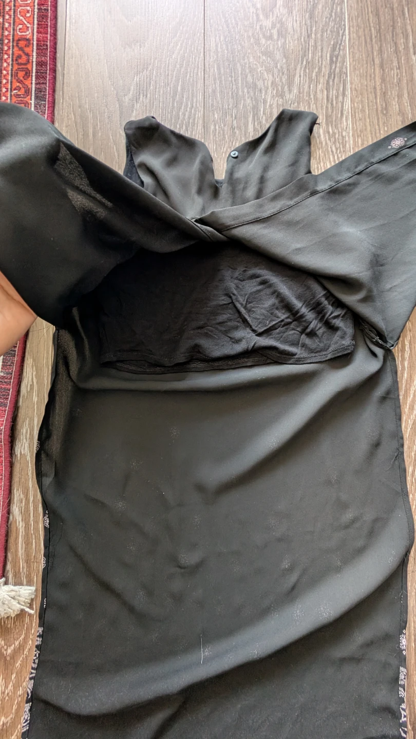 Bershka Black Sleeveless Blouse with Split back - photo 4
