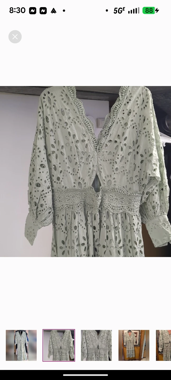 Cisnos Edition Green Eyelet Maxi Dress - photo 2