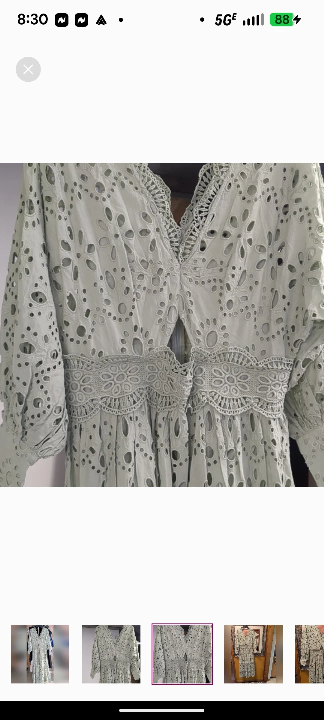Cisnos Edition Green Eyelet Maxi Dress - photo 3
