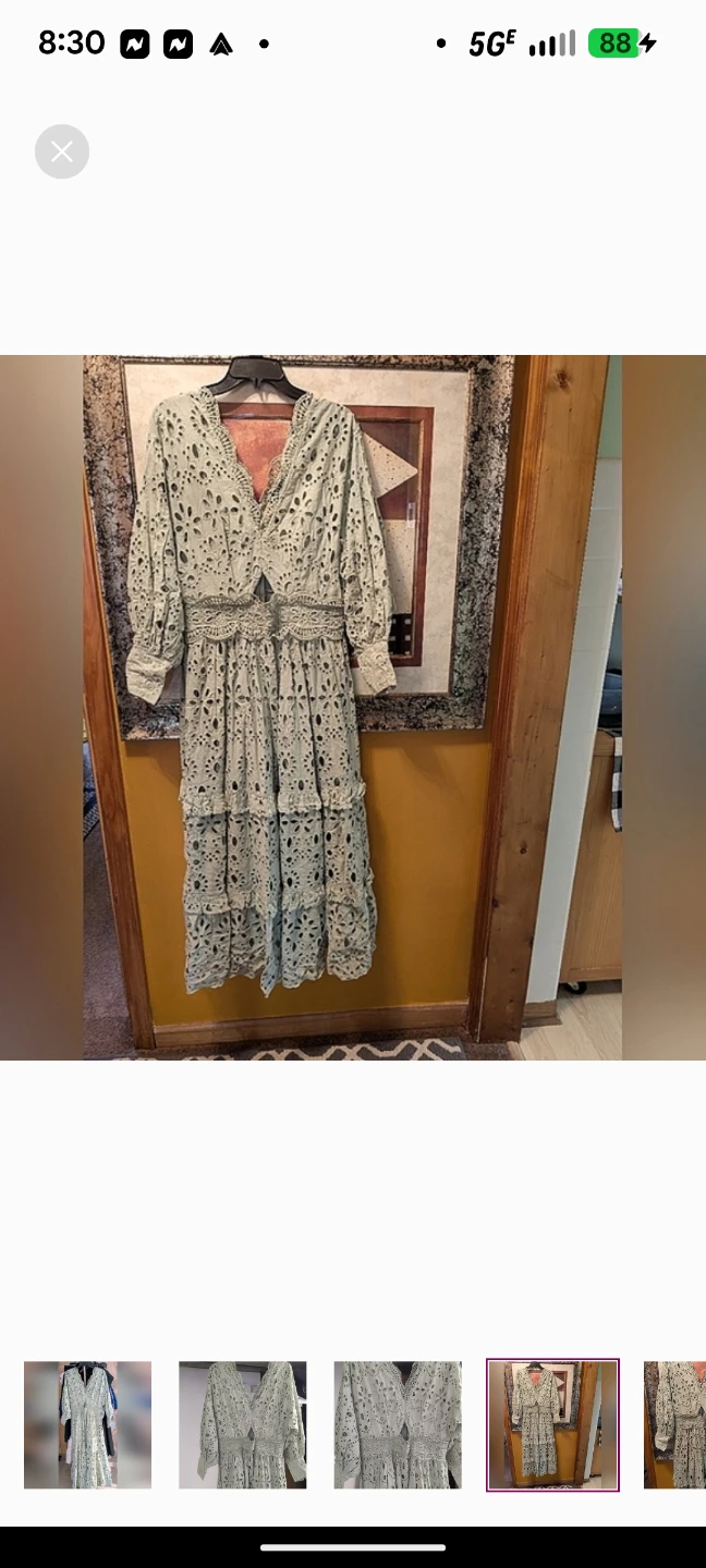 Cisnos Edition Green Eyelet Maxi Dress - photo 4