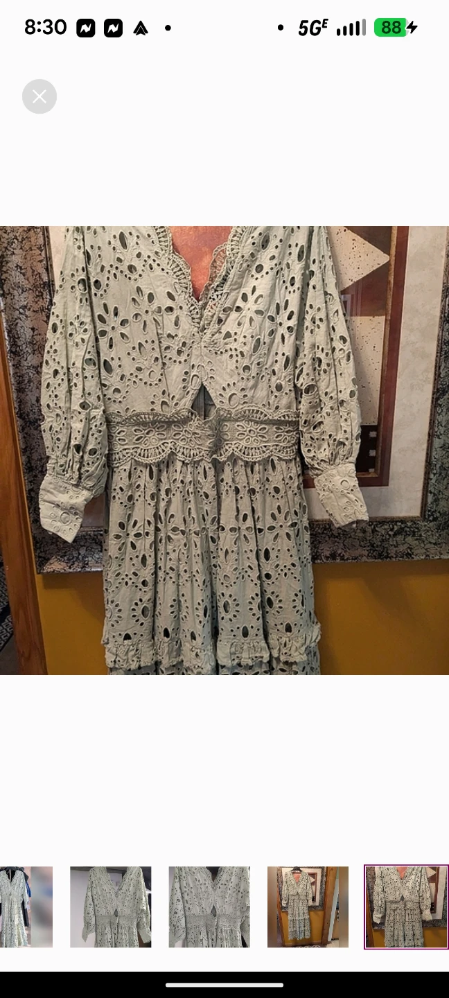 Cisnos Edition Green Eyelet Maxi Dress - photo 5