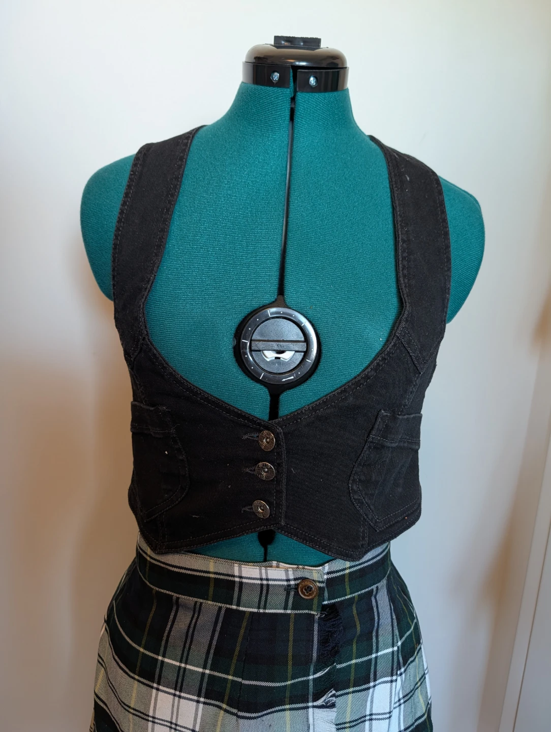 Black Denim Vest