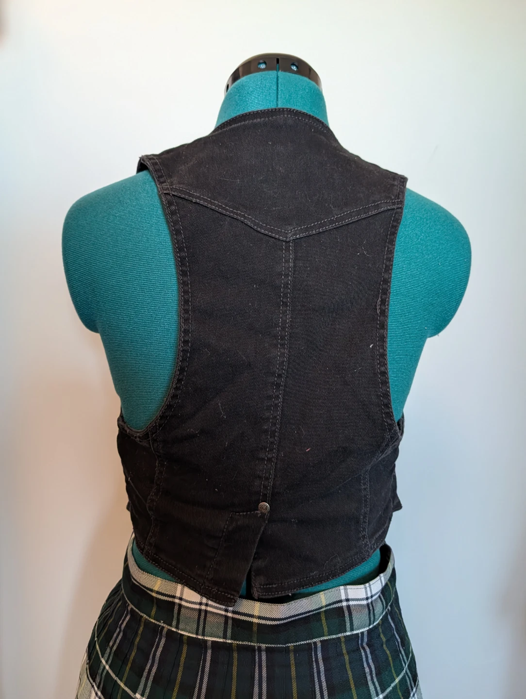Black Denim Vest - photo 2