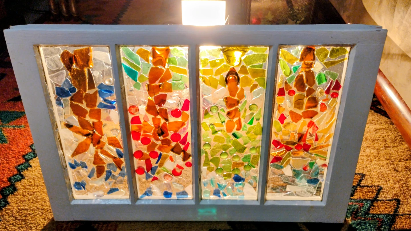 Mosaic Glass Window Panel Art - photo 3