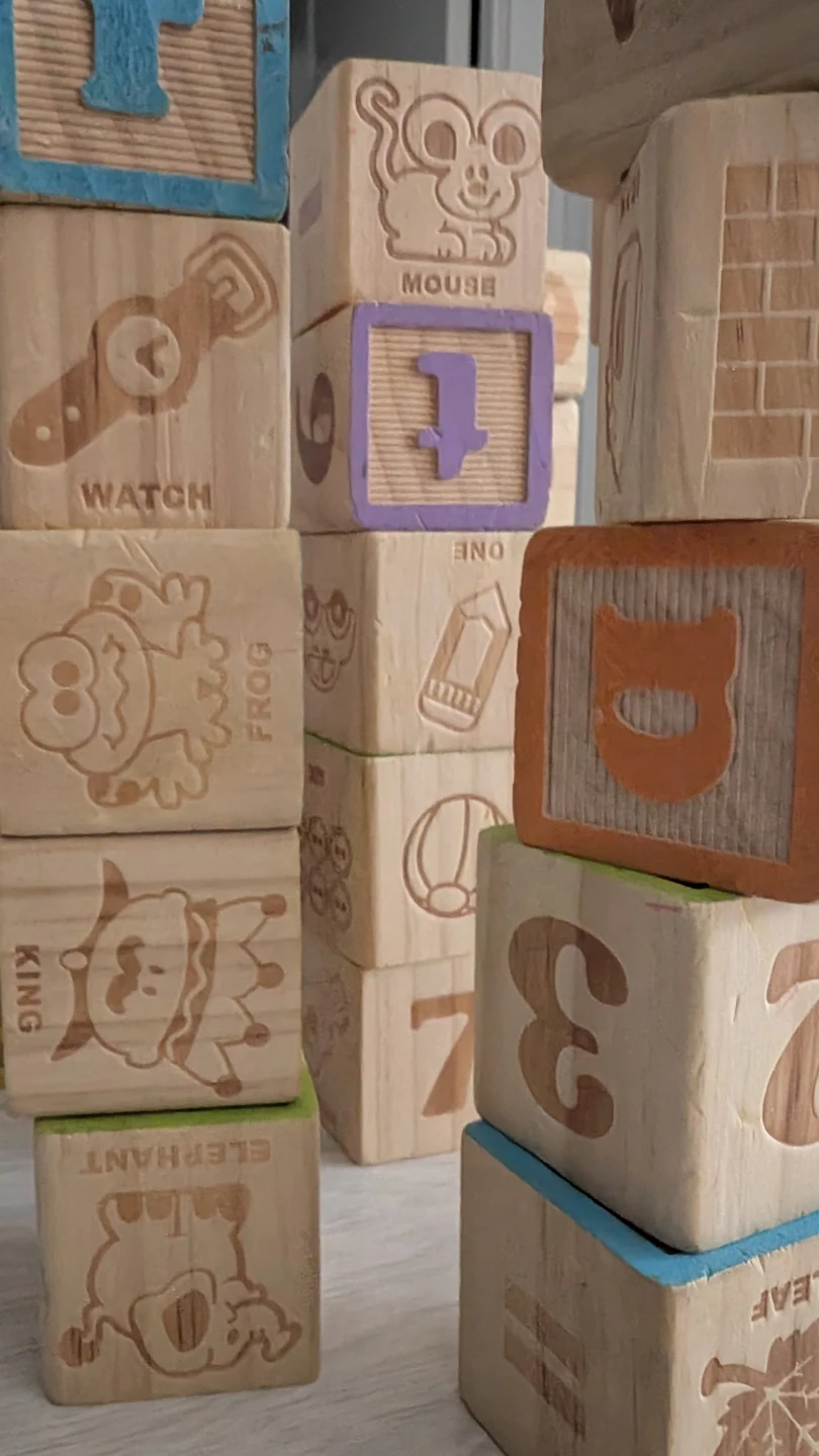 Wooden Alphabet and Number Blocks - photo 2