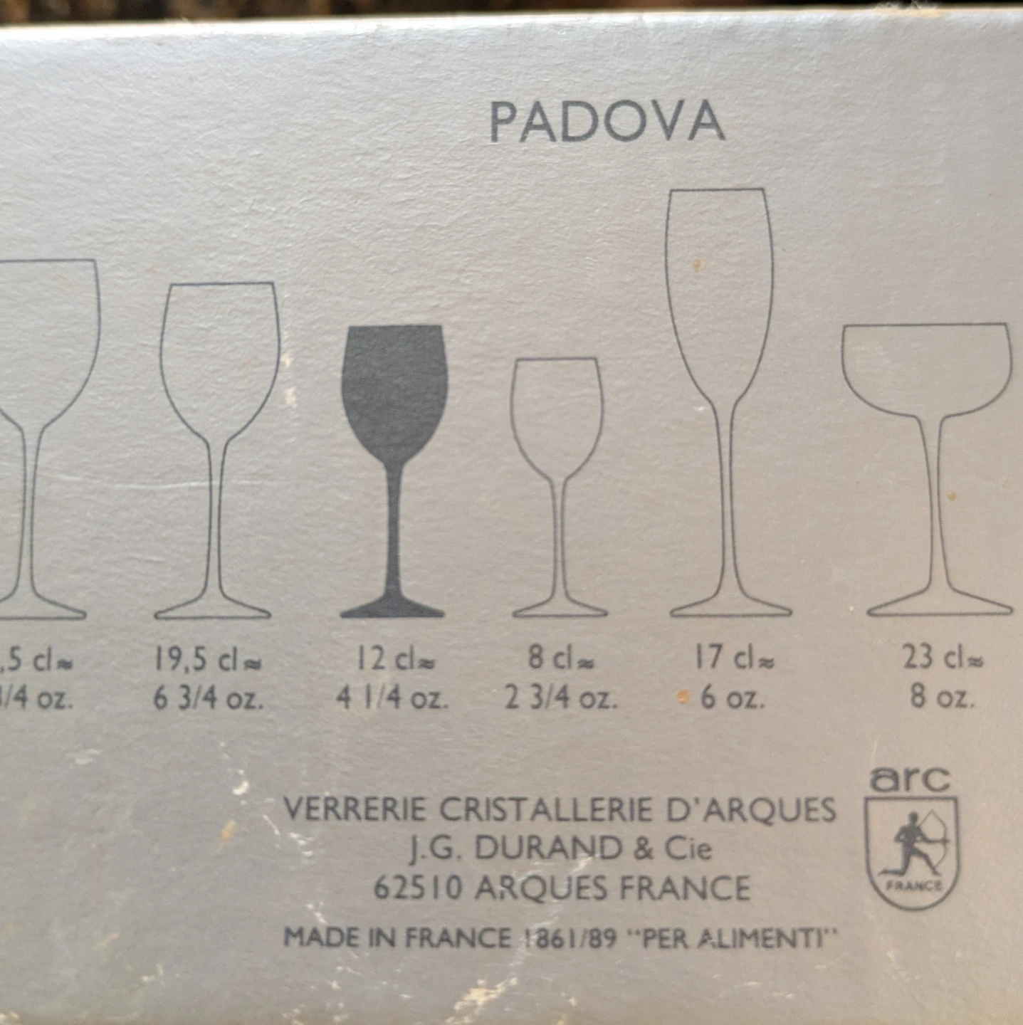 Cristal d'Arques PADOVA Wine Glasses - Set of 7 - photo 4