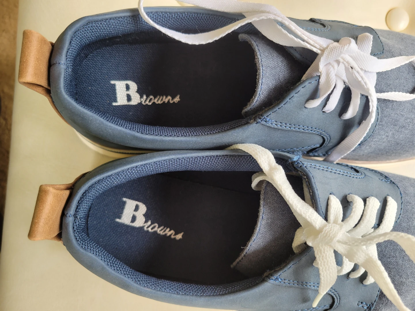 Browns Men's Blue Canvas Dress Shoes - Size 11 - photo 3
