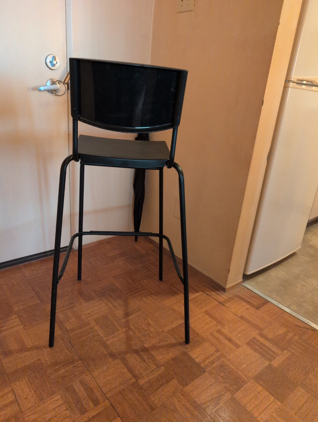 Two Black Bar Stools - photo 3