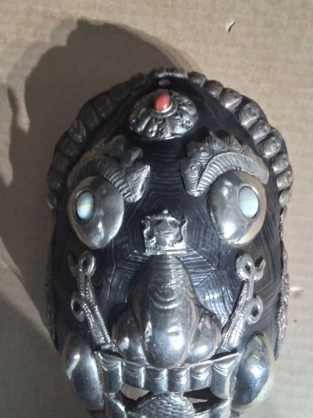 ** RARE ** Old Collectible Tibetan Ebony Buddhist Wall Mask - photo 2