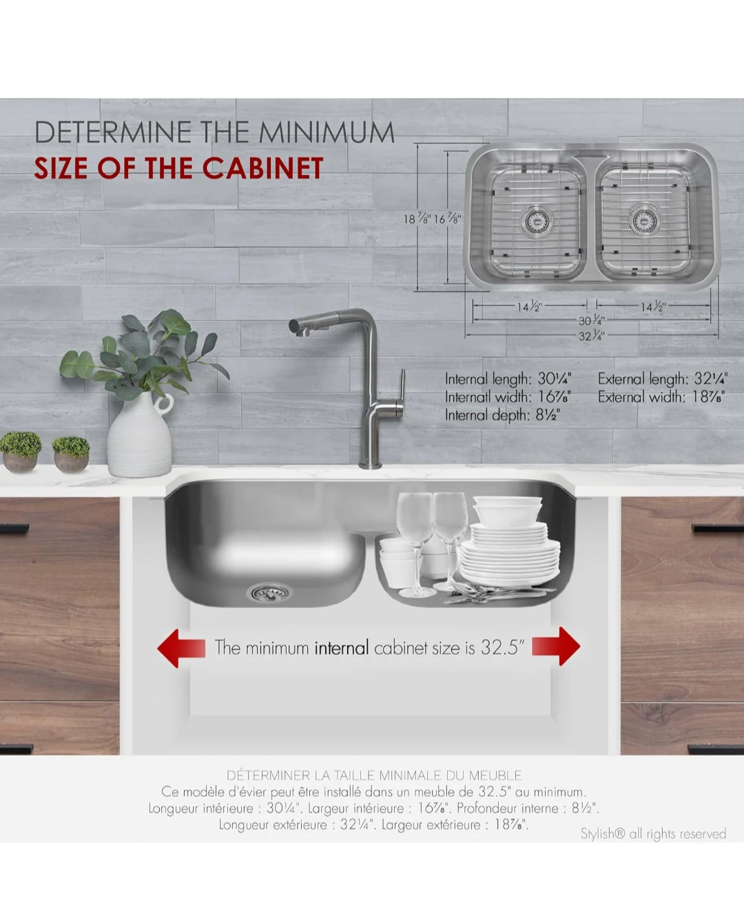 Stainless Steel Double Bowl Undermount/Drop-in Kitchen Sink - photo 3