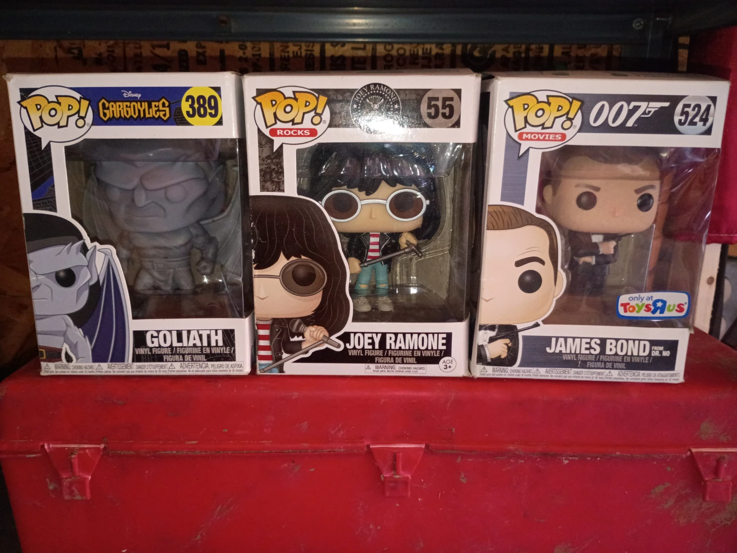 Funko Pop! Vinyl Figures: Goliath, Joey Ramone, James Bond