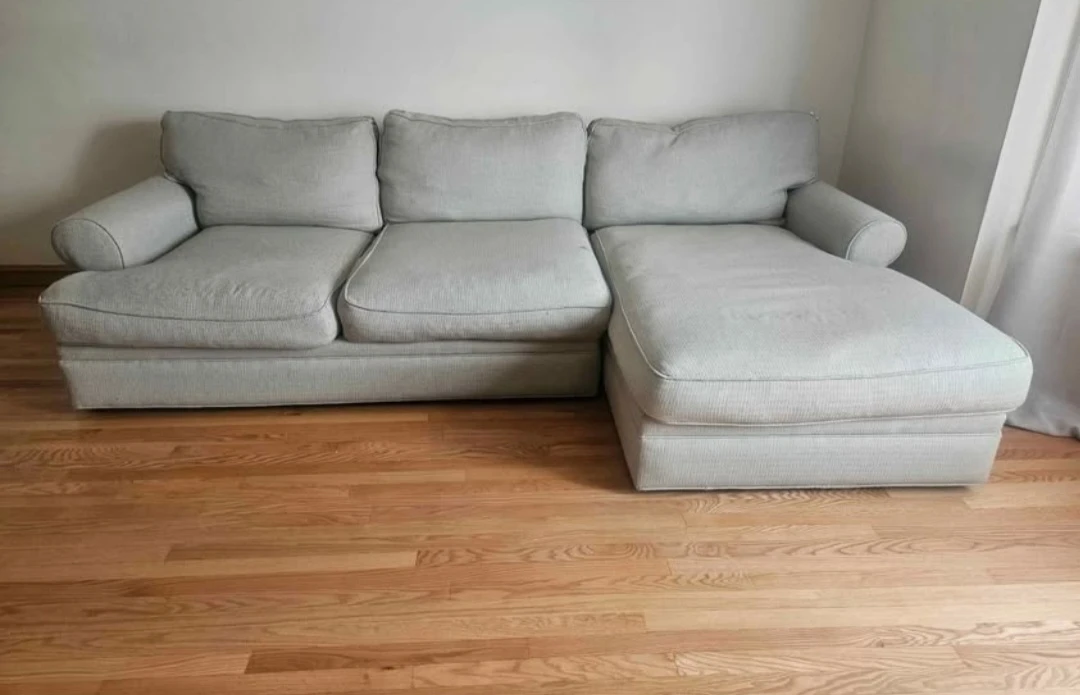Light Gray Sectional Sofa with Chaise - photo 2