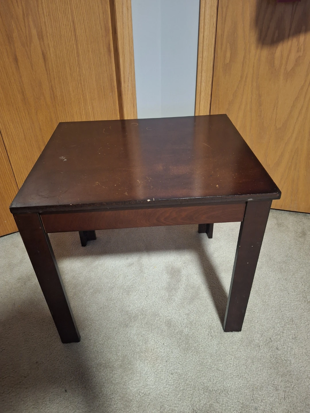 Dark Brown Wood Side Table - photo 2