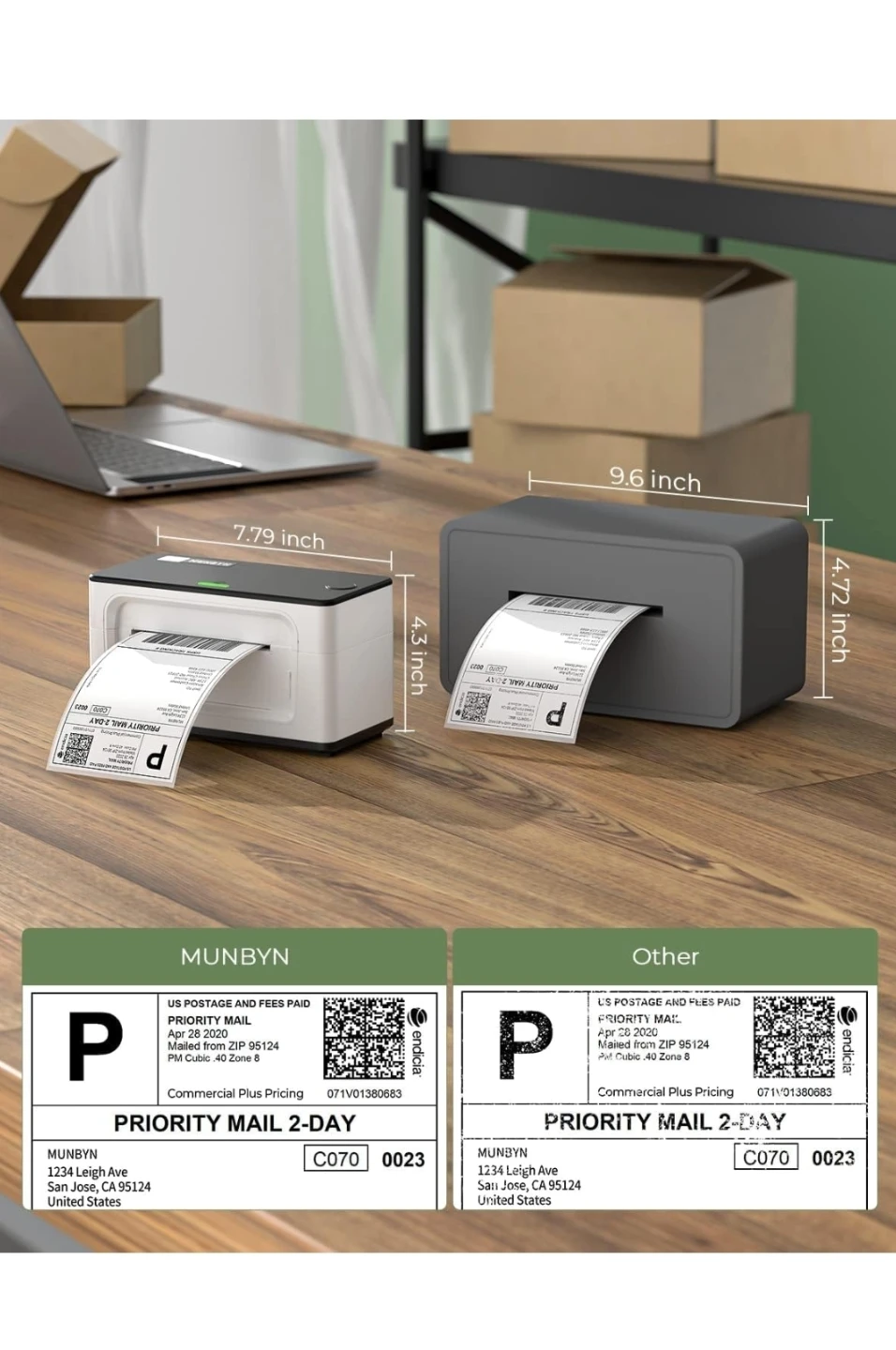 New MUNBYN Bluetooth Thermal Label Printer, 4x6 Label P - photo 4