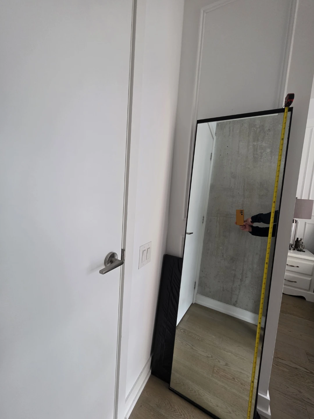 Full Length Mirror with Black Frame