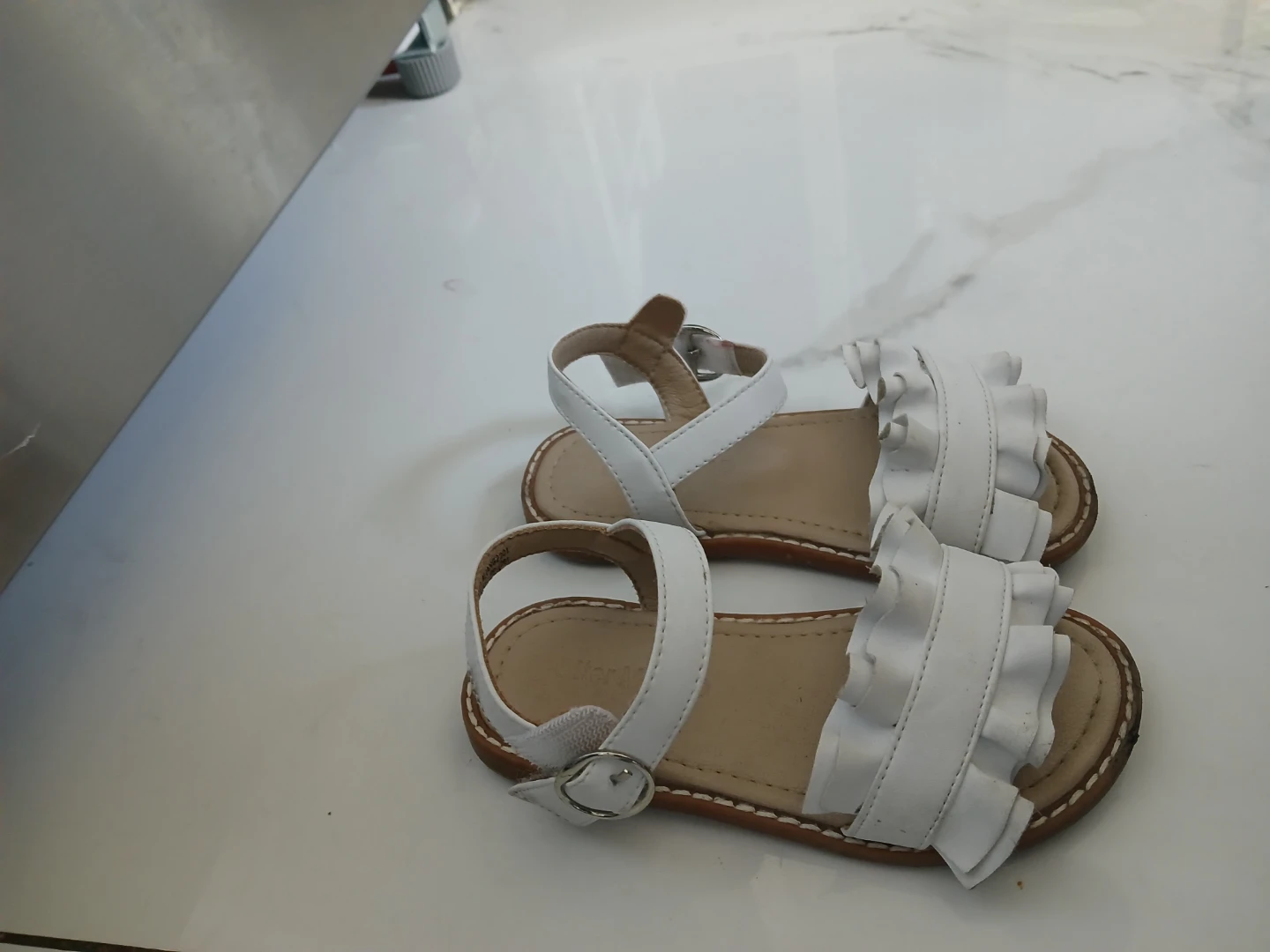 White Ruffle Sandals - photo 2
