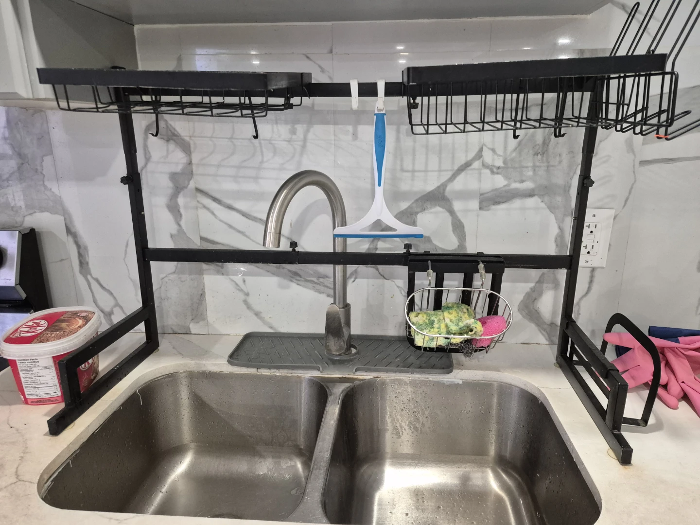 MERRYBOX 2-Tier Stainless Steel Over The Sink Dish Drying Rack - photo 3
