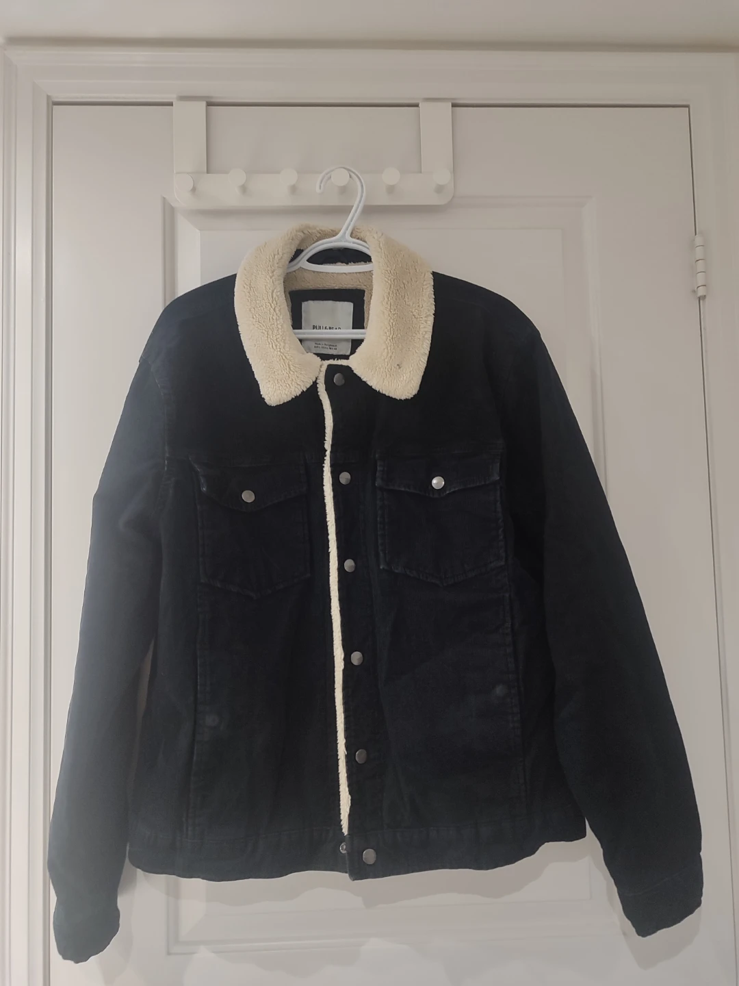 Black Sherpa Lined Denim Jacket