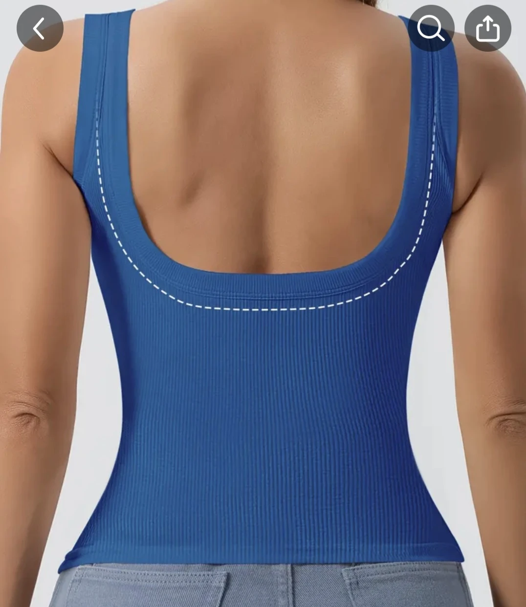 Blue Ribbed Tank Top - photo 5