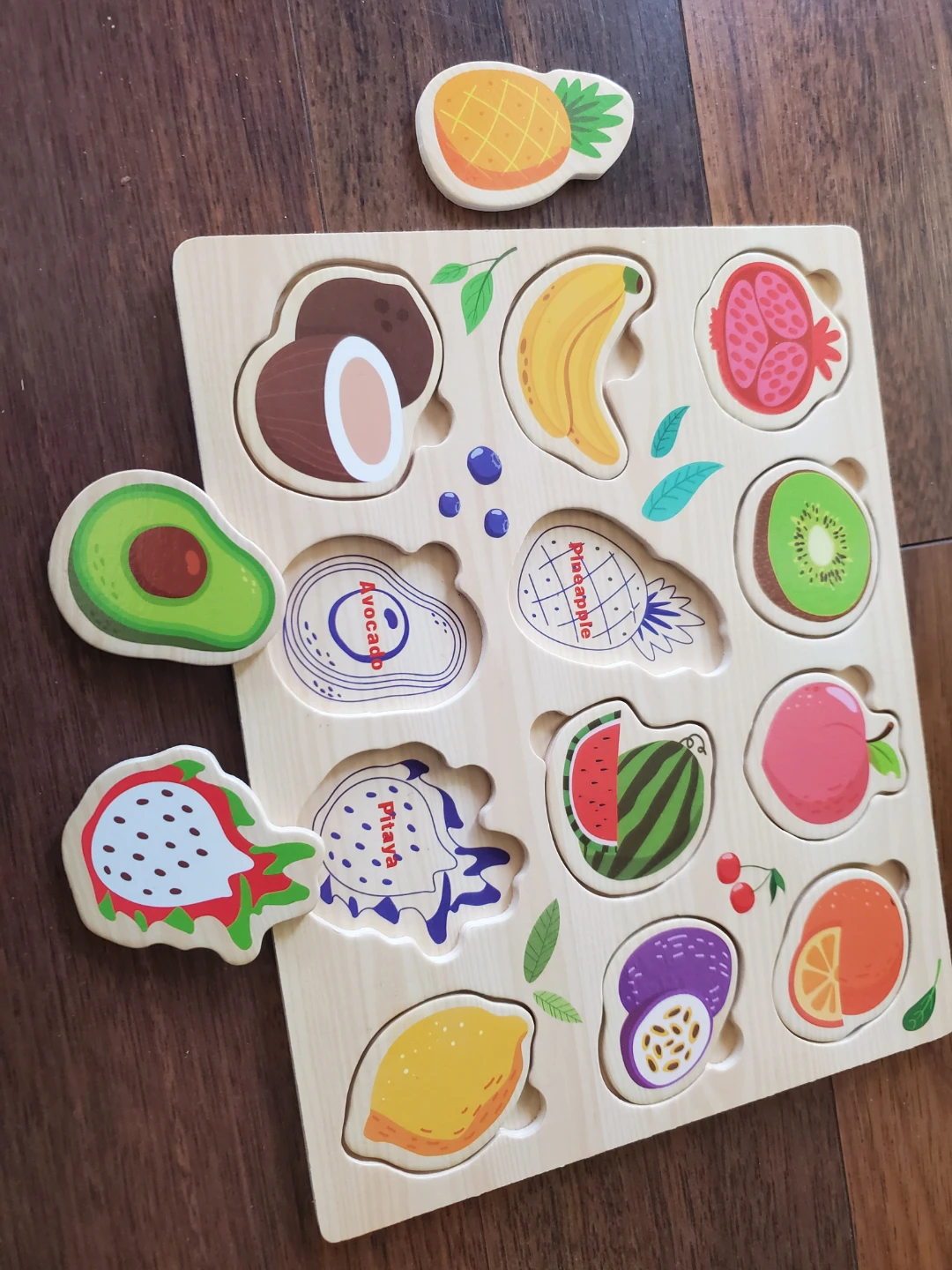 Wooden Fruit Puzzle Board - photo 2