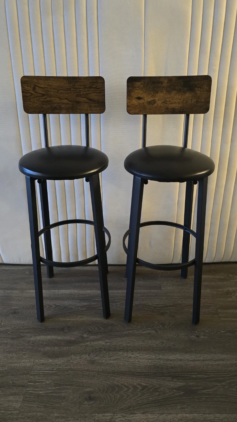 Set of 2 Industrial Style Bar Stools