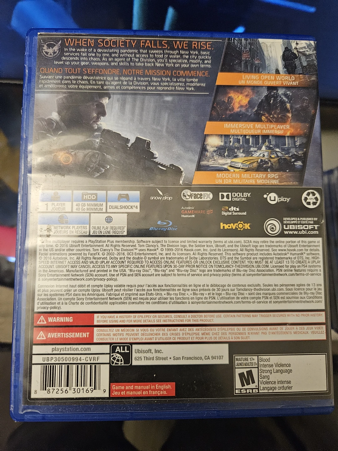 Tom Clancy's The Division PS4 Video Game - photo 2