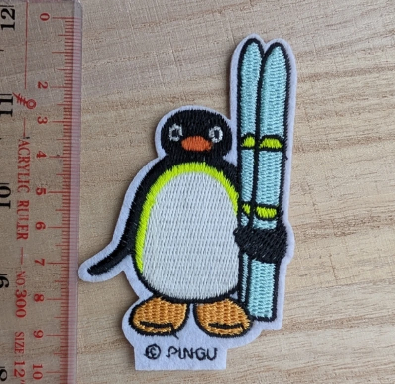 Pingu Embroidered Patch with Skis $8 each - photo 3