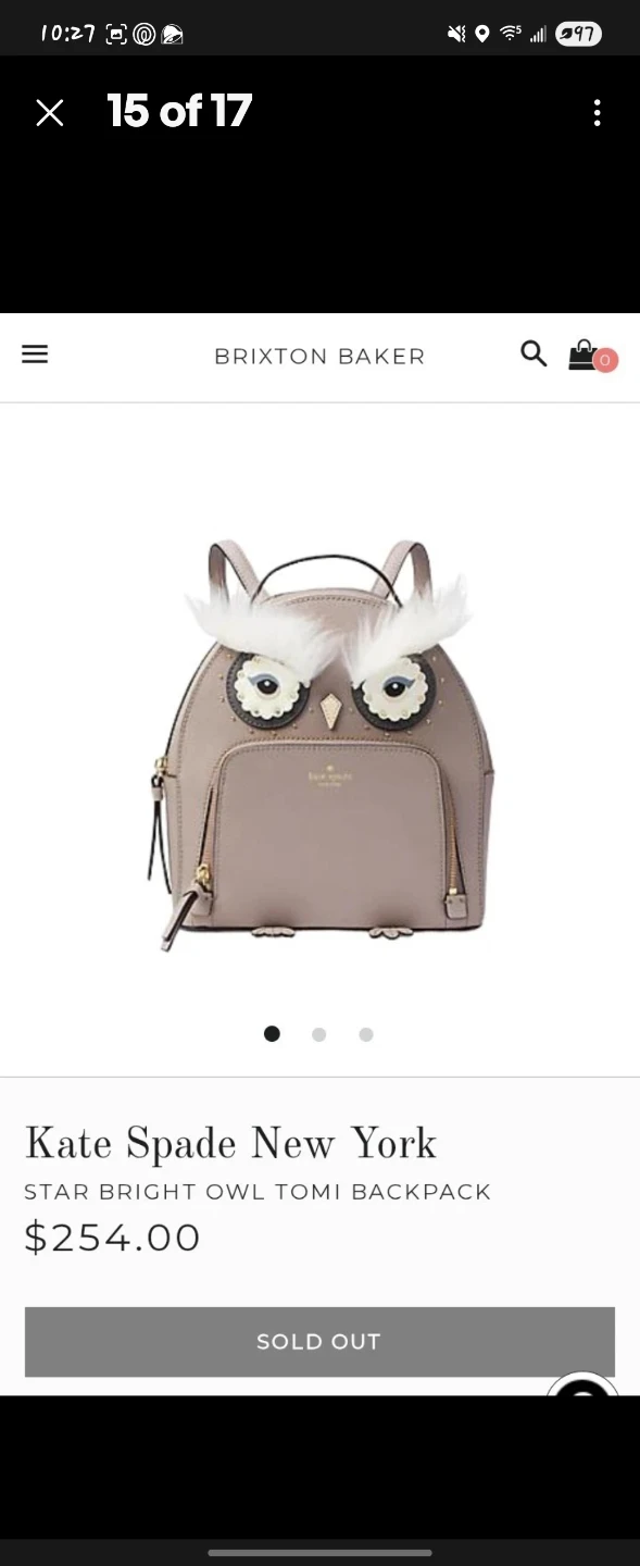 Kate Spade New York Star Bright Owl Tomi Backpack