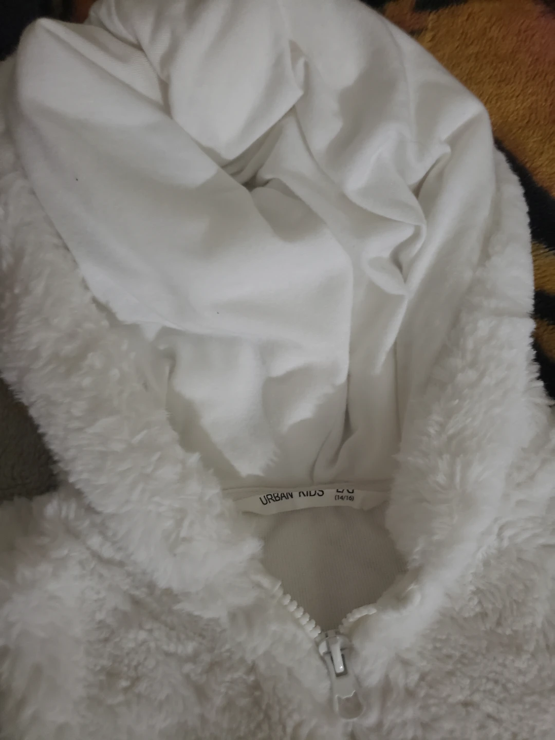 Urban Kids White "Good Vibes" Sherpa Hoodie - photo 2