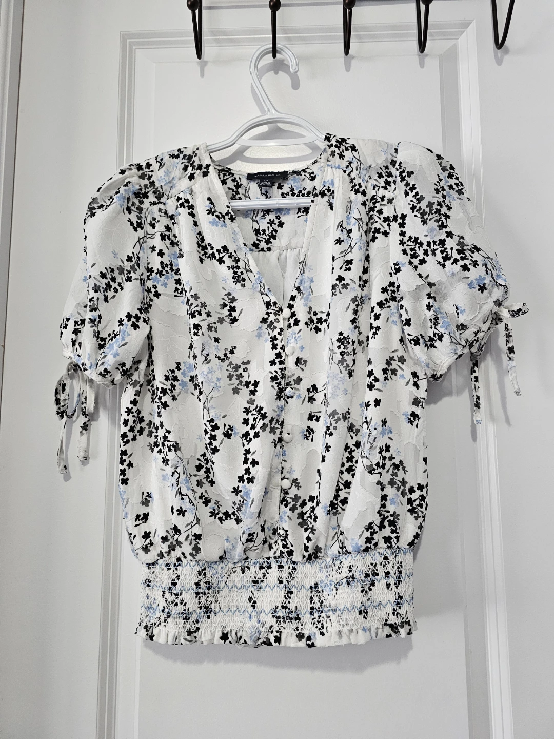 White Floral Blouse - photo 2