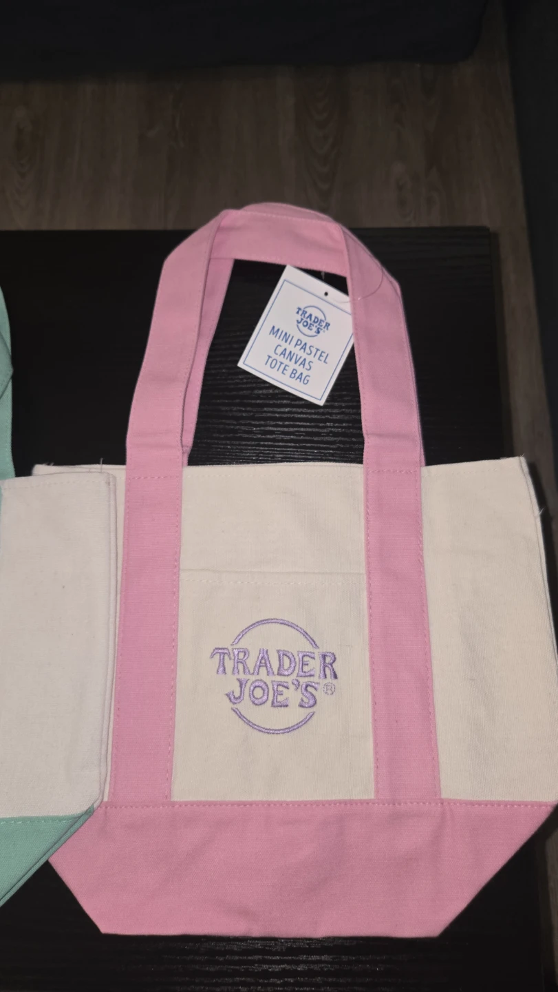 Trader Joe's Mini Pastel Canvas Tote Bag - photo 5