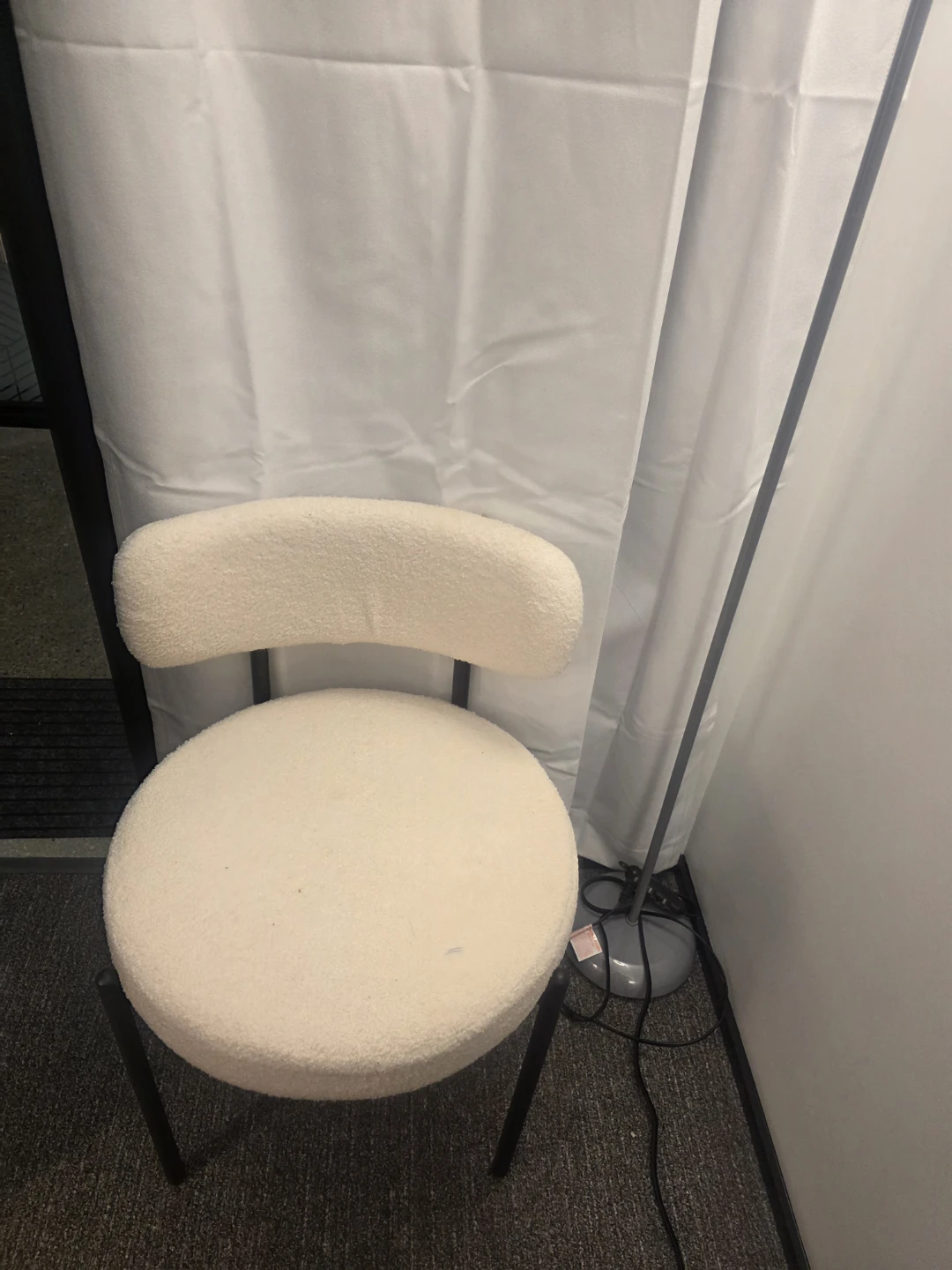 Cream Boucle Accent Chair
